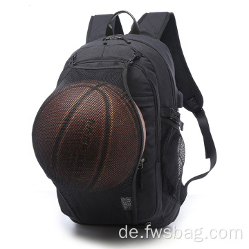 Sporttasche mit Basketballnetz -Ladeanschluss